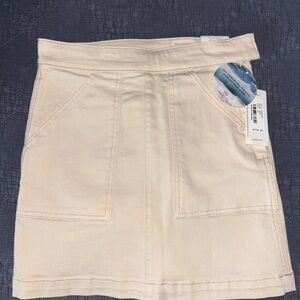 AG Adriano Goldschmied Cream Mini Skirt